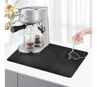 Tappetino macchina caffe 40x30cm, scolapiatti da cucina assorbente, tappeto lavandino, tappetino scolapiatti da cucina (Nero)