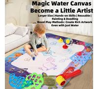 Tappetino magico per disegno con acqua per bambini - Lavagna riutilizzabile per disegno e scrittura, scarabocchio a base d'acqua e riutilizzo, giocattolo educativo ispirato al metodo Montessori, regal