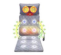 Tappetino massaggiante con 10 motori a vibrazione, con cuscino per tutto il corpo, per collo e schiena, rilassamento muscolare del polpaccio lombare, tappetino per massaggi imparato ampiamente