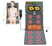 Tappetino massaggiante con calore - 20 teste impastanti, materasso vibrante pieghevole per collo, schiena, spalle, lombare e polpaccio rilassamento muscolare