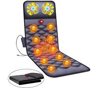 Tappetino massaggiante con calore, cuscino vibrante per tutto il corpo, per relax e comfort, con 10 motori