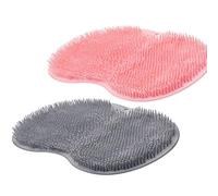 Tappetino massaggiante da bagno a parete, scrubber per la schiena con ventosa antiscivolo sul retro per migliorare la circolazione sanguigna e alleviare il dolore ai piedi (colori casuali)