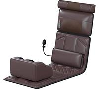 Tappetino Massaggiante Impastatore Con 20 Testine For Il Sollievo Di Tutto Il Corpo - Dolore Alla Schiena, Lombare E Alle Gambe - Materasso Riscaldante Sedia Massaggiante(Brown Leather)