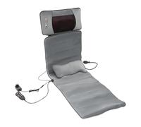 Tappetino massaggiante per tutto il corpo, 24 W, con vibrazione, calore, rimovibile, cuscino massaggiante per collo, airbag in vita, telecomando, 9 modalità, 9 intensità, timer 10/20/30 minuti