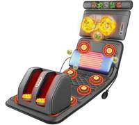 Tappetino Massaggiante Riscaldato Con 20 Testine Massaggianti For Collo, Cuscino Riscaldante For Massaggio Completo Del Corpo, Tappetino Massaggiante For Alleviare Il Dolore Alla Schiena(Gray)