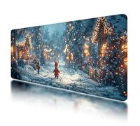 Tappetino Mouse 1000x500 mm, Tappetino Mouse Gaming Inverno, Mousepad Natale con Base in Gomma Antiscivolo, Superficie Speciale, Migliorare la Precisione e la Velocità, per Computer, PC, Laptop, -766