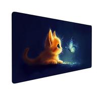 Tappetino Mouse 1000x500x3mm, Tappetino Mouse Gaming blu Mouse Pad Farfalla Mouse Pad Mappa del mondo Mousepad, Antiscivolo Desk Mat Migliora Precisione e Velocità per Ufficio o Gaming Regalo XZ-245