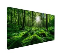 Tappetino Mouse 1000x500x3mm, Tappetino Mouse Gaming verde Mouse Pad Luce del mattino Mouse Pad Mappa del mondo Mousepad, Durevoli Antiscivolo Lavabile Desk Mat per Regalo per Ufficio o Gaming XZ-203