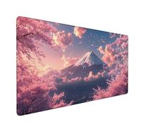Tappetino Mouse 1200x400x3mm,Tappetino Mouse Gaming rosa Mouse Pad Monte Fuji Mouse Pad Mappa del mondo Mousepad,Antiscivolo Desk Mat Migliora Precisione e Velocità per Ufficio o Gaming Regalo XZ-289