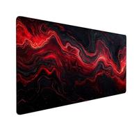 Tappetino Mouse 1200x400x3mm, Tappetino Mouse Gaming rosso Mouse Pad astratto Mouse Pad Mappa del mondo Mousepad, Antiscivolo Desk Mat Migliora Precisione e Velocità per Ufficio o Gaming Regalo XZ-871