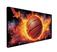 Tappetino Mouse 1200x400x3mm, Tappetino Mouse Gaming rosso Mouse Pad pallacanestro Mouse Pad Mappa del mondo Mousepad, Durevoli Antiscivolo Lavabile Desk Mat per Regalo per Ufficio o Gaming XZ-364