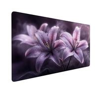 Tappetino Mouse 1200x400x3mm, Tappetino Mouse Gaming Viola Mouse Pad giglio Mouse Pad Mappa del mondo Mousepad, Antiscivolo Desk Mat Migliora Precisione e Velocità per Ufficio o Gaming Regalo XZ-901