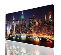 Tappetino Mouse 1400 x 600 x 3mm Lmperméable et Antidérapant Tappetino Scrivania Scena notturna della città Mouse Pad Porta e con Dase in Gomma Antiscivolo, Mousepad Migliora la recisione Model-08469