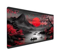 Tappetino Mouse 1400x600x3mm, Tappetino Mouse Gaming Grigio scuro Mouse Pad Barca Mouse Pad Mappa del mondo Mousepad, Durevoli Antiscivolo Lavabile Desk Mat per Regalo per Ufficio o Gaming XZ-983