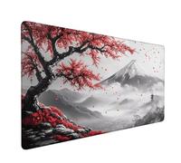 Tappetino Mouse 1600x800x3mm,Tappetino Mouse Gaming rosa Mouse Pad Monte Fuji Mouse Pad Mappa del mondo Mousepad,Antiscivolo Desk Mat Migliora Precisione e Velocità per Ufficio o Gaming Regalo XZ-881