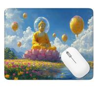 Tappetino Mouse 220 x 180 mm, Tappetino per Mouse Gaming zen, Q-4469 | Paesaggio Sottomano Scrivania con Base in Gomma Antiscivolo, Resistente All'usura Mousepad Migliorare Precisione e Velocit