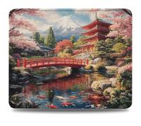 Tappetino Mouse 24x20 cm, Tappetino Scrivania, Bordi Cuciti Anti-Sfilacciamento, Impermeabile e Antiscivolo, Portatile Mouse Pad per PC, MacBook, Laptop Migliora Precisione, Ponte Architettura 0d-850