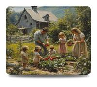 Tappetino Mouse 24x20 cm, Tappetino Scrivania, Bordi Cuciti Anti-Sfilacciamento, Impermeabile e Antiscivolo, Portatile Mouse Pad per PC, Laptop Migliora la Precisione Azienda agricola Famiglia 0d-834
