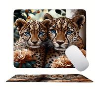 Tappetino Mouse 250 x 200 x 3mm, Animale Leopardo(3) Mouse pad Piccolo, Mousepad per Gioco ad Alta Precisione, Resistente All'Acqua, con Base in Gomma Antiscivolo, per Lavoro in Ufficio a Casa s0z-451