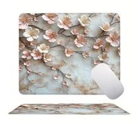 Tappetino Mouse 250 x 200 x 3mm, Beige Fiore Mouse pad Piccolo, Mousepad per Gioco ad Alta Precisione, Impermeabile e Facile da Pulire, con Base in Gomma Antiscivolo, per Lavoro Ufficio a Casa s0z-84