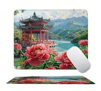 Tappetino Mouse 250 x 200 x 3mm, Catena montuosa Paesaggio Mouse pad Piccolo, Mousepad per Gioco ad Alta Precisione, Resistente All'Acqua e Facile da Pulire, con Base in Gomma Antiscivolo s0z-133