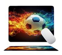 Tappetino Mouse 250 x 200 x 3mm, Nero Calcio(2) Mouse pad Piccolo, Mousepad per Gioco ad Alta Precisione, Impermeabile e Facile da Pulire, con Base in Gomma Antiscivolo, Lavoro Ufficio Casa s0z-30