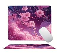 Tappetino Mouse 250 x 200 x 3mm, Rosa Nuvole(2) Mouse pad Piccolo, Mousepad per Gioco ad Alta Precisione, Impermeabile e Facile da Pulire, con Base in Gomma Antiscivolo, Lavoro Ufficio Casa s0z-103