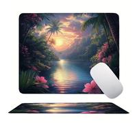 Tappetino Mouse 250 x 200 x 3mm, Verde Paesaggio Mouse pad Piccolo, Mousepad per Gioco ad Alta Precisione, Resistente All'Acqua, con Base in Gomma Antiscivolo, per Lavoro in Ufficio a Casa s0z-128