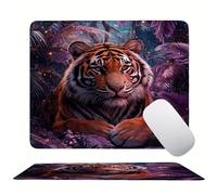 Tappetino Mouse 250 x 200 x 3mm, Viola Tigre Mouse pad Piccolo, Mousepad per Gioco ad Alta Precisione, Impermeabile e Facile da Pulire, con Base in Gomma Antiscivolo, Lavoro Ufficio Casa s0z-135