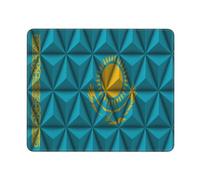 Tappetino Mouse 25X30CM, Flag of Kazakhstan with Polygon Effect Mousepad Facile da Pulire Mouse Pad Durevole Tappetino Scrivania per Ufficio Scrivania Computer