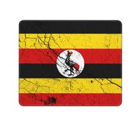 Tappetino Mouse 25X30CM, Flag of Uganda Texture Effect Tappetino Scrivania Uso Prolungato Mouse Pad Durevole Mousepad per Computer Laptop Ufficio