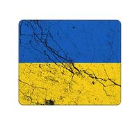 Tappetino Mouse 25X30CM, Flag of Ukraine Texture Effect Mouse Pad Confortevole Mousepad Durevole Tappetino Scrivania per Laptop Computer Scrivania
