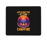 Tappetino Mouse 25X30CM, Life Is Better At The Campfire Mouse Pad Confortevole Tappetino Scrivania Durevole Mousepad per Scrivania Ufficio Laptop