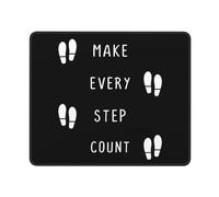 Tappetino Mouse 25X30CM, Make Every Step Count Mouse Pad Durevole Tappetino Scrivania Facile da Pulire Mousepad per Ufficio Scrivania Computer