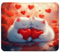 Tappetino Mouse 290x240x3mm, Mouse Pad Lavabile - Amore y0-z2 | Cat-4 Tappetino Gaming, Tracciamento Fluido e Preciso, Base in Gomma Antiscivolo, Compatibile con PC e Laptop, Lavabile