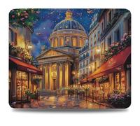 Tappetino Mouse 29x24 cm, Tappetino Scrivania, Bordi Cuciti Anti-Sfilacciamento, Impermeabile e Antiscivolo, Portatile Mouse Pad per PC, MacBook, Laptop Migliora la Precisione Città Architettura 0d-87