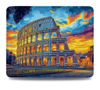 Tappetino Mouse 32x26 cm, Tappetino Scrivania, Bordi Cuciti Anti-Sfilacciamento, Impermeabile e Antiscivolo, Portatile Mouse Pad per PC, Laptop Migliora la Precisione e Velocità Roma Colosseo 0d-645