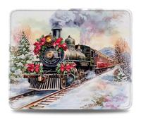 Tappetino Mouse 32x26 cm, Tappetino Scrivania, Bordi Cuciti Anti-Sfilacciamento, Impermeabile e Antiscivolo, Portatile Mouse Pad per PC, Laptop Migliora la Precisione e la Velocità Treno Fiore 0d-638