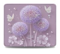 Tappetino Mouse 32x26 cm, Tappetino Scrivania, Bordi Cuciti Anti-Sfilacciamento, Impermeabile e Antiscivolo, Portatile Mouse Pad per PC, MacBook, Laptop Migliora Precisione Viola Dente di leone 0d-991