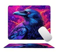 Tappetino Mouse 340 x 280 x 3mm, Animale Corvo Mouse pad Piccolo, Mousepad per Gioco ad Alta Precisione, Impermeabile e Facile da Pulire, con Base in Gomma Antiscivolo, Lavoro Ufficio Casa s0z-495