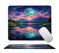 Tappetino Mouse 340 x 280 x 3mm, Aurora Lago Mouse pad Piccolo, Mousepad per Gioco ad Alta Precisione, Impermeabile e Facile da Pulire, con Base in Gomma Antiscivolo, Lavoro Ufficio Casa s0z-315