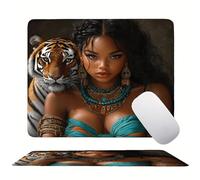 Tappetino Mouse 340 x 280 x 3mm, Bellezza Tigre Mouse pad Piccolo, Mousepad per Gioco ad Alta Precisione, Impermeabile e Facile da Pulire, con Base in Gomma Antiscivolo, Lavoro Ufficio Casa s0z-319