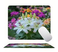 Tappetino Mouse 340 x 280 x 3mm, Colore Giglio Mouse pad Piccolo, Mousepad per Gioco ad Alta Precisione, Impermeabile e Facile da Pulire, con Base in Gomma Antiscivolo, Lavoro Ufficio Casa s0z-399