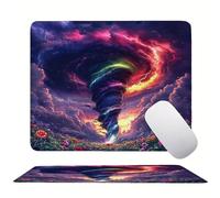 Tappetino Mouse 340 x 280 x 3mm, Colore Tornado Mouse pad Piccolo, Mousepad per Gioco ad Alta Precisione, Impermeabile e Facile da Pulire, con Base in Gomma Antiscivolo, Lavoro Ufficio Casa s0z-328