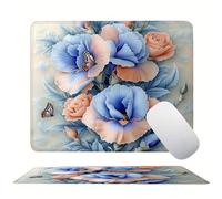 Tappetino Mouse 340 x 280 x 3mm, Farfalla Viola Mouse pad Piccolo, Mousepad per Gioco ad Alta Precisione, Impermeabile e Facile da Pulire, con Base in Gomma Antiscivolo, Lavoro Ufficio Casa s0z-312
