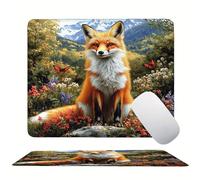 Tappetino Mouse 340 x 280 x 3mm, Foresta Volpe Mouse pad Piccolo, Mousepad per Gioco ad Alta Precisione, Impermeabile e Facile da Pulire, con Base in Gomma Antiscivolo, Lavoro Ufficio Casa s0z-437