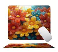 Tappetino Mouse 340 x 280 x 3mm, Giallo Margherita Mouse pad Piccolo, Mousepad per Gioco ad Alta Precisione, Resistente All'Acqua, con Base in Gomma Antiscivolo, per Lavoro in Ufficio a Casa s0z-313