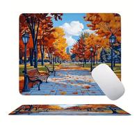 Tappetino Mouse 340 x 280 x 3mm, Giardino Paesaggio Mouse pad Piccolo, Mousepad per Gioco ad Alta Precisione, Resistente All'Acqua, con Base in Gomma Antiscivolo, per Lavoro in Ufficio a Casa s0z-427