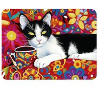 Tappetino Mouse 340x280x3mm, Colore Tappetino Mouse Gaming Gatto Mousepad Piccolo Antiscivolo e lavabile con Superficie Liscia per Precisione Microfibra per Gaming Ufficio Laptop, Regalo, Model837