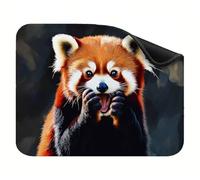 Tappetino Mouse 340x280x3mm, con Base in Gomma Antiscivolo, Tappetino Mouse Gaming Piccolo Superficie Liscia per Controllo Preciso, Mousepad Lavabile per Laptop, PC - Animale Panda rosso X-z-6740